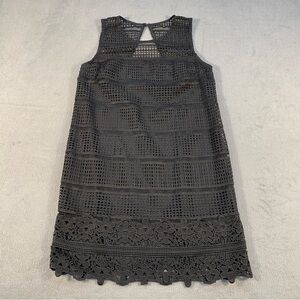 Abercrombie & Fitch Women’s Black Crochet/Lace Sleeveless Mini Dress, lined, S